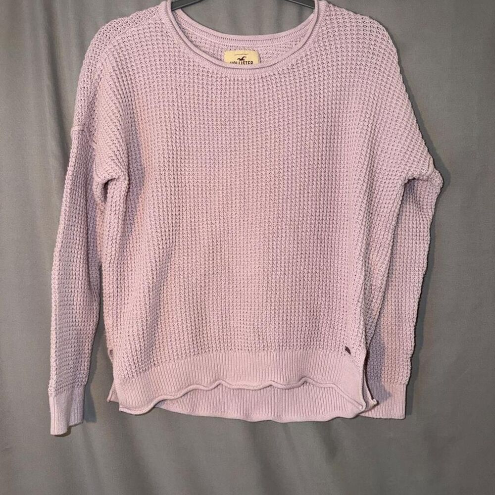 Y2K Hollister Co. light purple waffle knit sweater